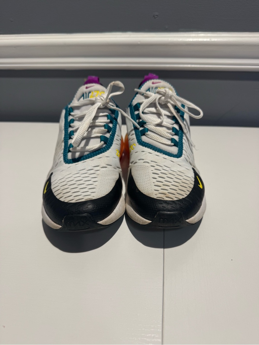 Nike Kids Sneakers - White/Black/Teal/Yellow/Purple